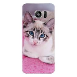 Husa silicon pentru Samsung Galaxy S6 Edge Plus Siamese Kitty 