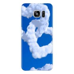 Husa silicon pentru Samsung Galaxy S6 Heart Shaped Clouds Blue Sky 