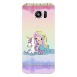 Husa silicon pentru Samsung Galaxy S6 Mermaid Unicorn Play 