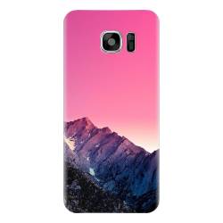 Husa silicon pentru Samsung Galaxy S6 Mountain Peak Pink Gradient Effect 