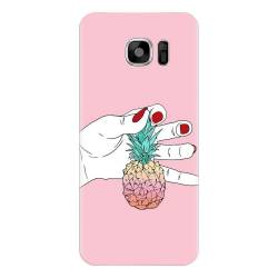 Husa silicon pentru Samsung Galaxy S6 Rainbow Pinepple 