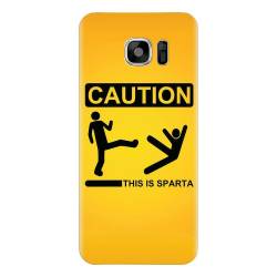 Husa silicon pentru Samsung Galaxy S6 This Is Sparta Funny Illustration 
