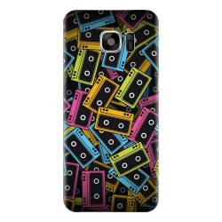 Husa silicon pentru Samsung Galaxy S7 Audio Cassette Color Vector 