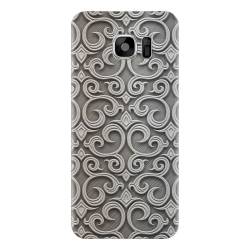 Husa silicon pentru Samsung Galaxy S7 Baroque Silver Pattern 