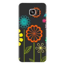 Husa silicon pentru Samsung Galaxy S7 Edge Colorful Spring Birds Flowers Vectors 