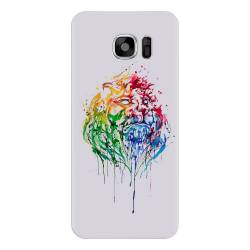 Husa silicon pentru Samsung Galaxy S7 Paint Illustration Lion Head 
