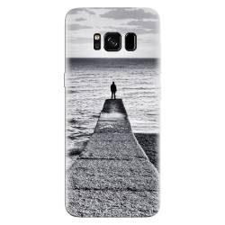 Husa silicon pentru Samsung Galaxy S8 Plus Abstract Dock Man Grey 