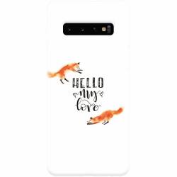 Husa silicon personalizata pentru Samsung Galaxy S10 Hello My Love 