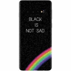 Husa silicon personalizata pentru Samsung Galaxy S10 Plus Black Is Not Sad 