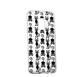 Husa Silicon Transparent Slim Black Cat 115 Samsung Galaxy S9 