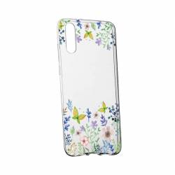 Husa Silicon Transparent Slim ButterFly - Flowers 95 Huawei P20 