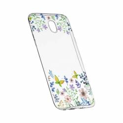 Husa Silicon Transparent Slim ButterFly - Flowers 95 Samsung Galaxy J5 2017 