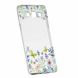 Husa Silicon Transparent Slim ButterFly - Flowers 95 Samsung Galaxy J7 2016 