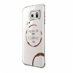 Husa Silicon Transparent Slim Coffee Samsung Galaxy S6 