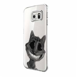 Husa Silicon Transparent Slim Crazy Cat Samsung Galaxy S7 
