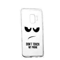 Husa Silicon Transparent Slim Dont Touch My Phone Samsung Galaxy J4 2018 