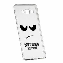 Husa Silicon Transparent Slim Dont Touch My Phone Samsung Galaxy J7 2016 