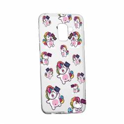 Husa Silicon Transparent Slim Fat Unicorn Samsung Galaxy A6 2018