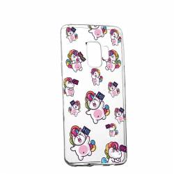 Husa Silicon Transparent Slim Fat Unicorn Samsung Galaxy J4 2018 
