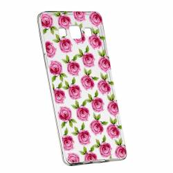 Husa Silicon Transparent Slim Flori Rose 107 Samsung Galaxy J7 2016 