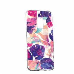 Husa Silicon Transparent Slim Flori Tropicale Samsung Galaxy J4 2018 