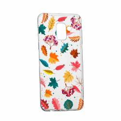 Husa Silicon Transparent Slim Frunze 99 Samsung Galaxy A6 2018 