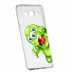Husa Silicon Transparent Slim Green Monster Samsung Galaxy J7 2016 