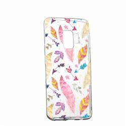 Husa Silicon Transparent Slim Happy Feathers Samsung Galaxy Galaxy J4 2018 