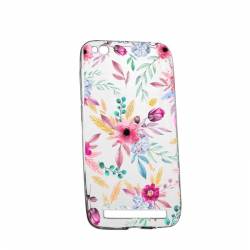 Husa Silicon Transparent Slim Happy Flowers Xiaomi Redmi 5A 