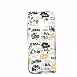 Husa Silicon Transparent Slim Hello Samsung Galaxy J4 2018 
