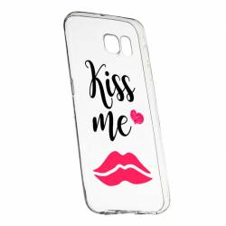 Husa Silicon Transparent Slim Kiss Me 103 Samsung Galaxy S7 