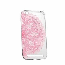 Husa Silicon Transparent Slim Lace Pink Xiaomi Redmi 5A 