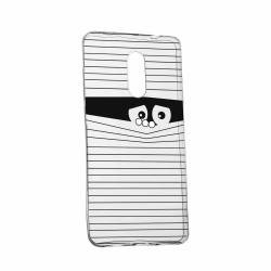 Husa Silicon Transparent Slim Look Black Huawei Mate 10 Lite 