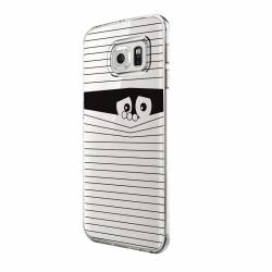 Husa Silicon Transparent Slim Look Black Samsung Galaxy S7 