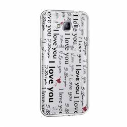 Husa Silicon Transparent Slim Love You Samsung Galaxy J3 2016 