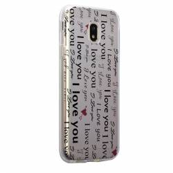 Husa Silicon Transparent Slim Love You Samsung Galaxy J7 2017 