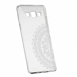 Husa Silicon Transparent Slim Non-Figurative Alb Samsung Galaxy J7 2016 