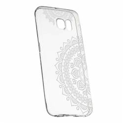 Husa Silicon Transparent Slim Non-Figurative Alb Samsung Galaxy S7 