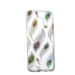 Husa Silicon Transparent Slim Peacock 152 Samsung Galaxy J4 2018 
