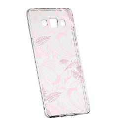 Husa Silicon Transparent Slim Pink Flower 113 Samsung Galaxy J7 2016 