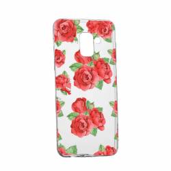 Husa Silicon Transparent Slim Rose 97 Samsung Galaxy A6 2018 
