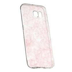 Husa Silicon Transparent Slim Rose Pattern Samsung Galaxy S7 