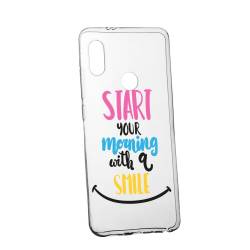 Husa Silicon Transparent Slim Smile At Morning Huawei P20 Lite 