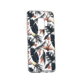 Husa Silicon Transparent Slim Tropical Pattern Samsung Galaxy J4 2018 