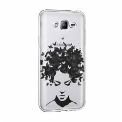 Husa Silicon Transparent Slim Woman B and W Samsung Galaxy J7 2016 