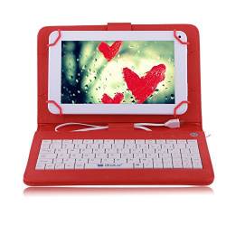 Husa Tableta 7 Inch Cu Tastatura Micro Usb Model X Rosu