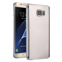 Husa tip carcasa si bumper PROTECTIV TPU pentru SAMSUNG GALAXY S7 EDGE G935. Argintiu 