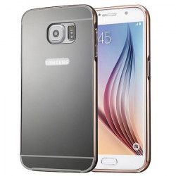 Husa tip efect oglinda pentru Samsung Galaxy S7 Edge protectie spate Bibilel Gri BBL797 