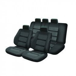 Huse scaune auto Fiat Brava Premium Lux Material Textil 11 piese Negru + Cadou suport magnetic telefon SI-005 + Cadou Odorizant Masina 