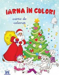 Iarna in culori - Carte de colorat 